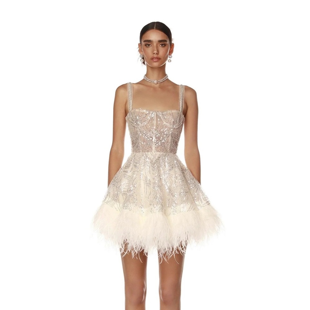 Bronx and Banco Mademoiselle Beaded Mini Dress